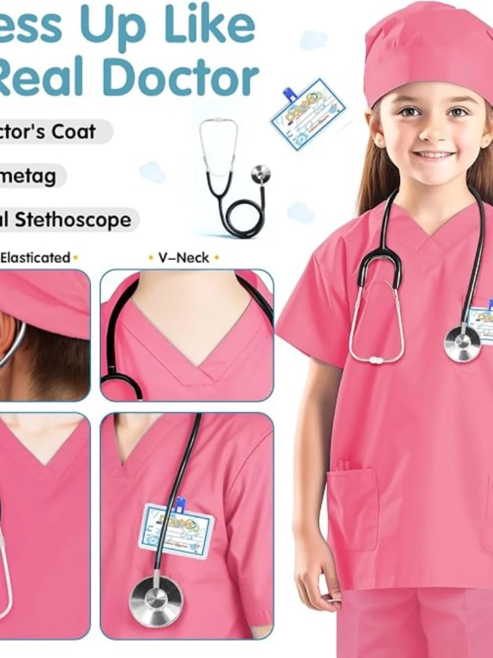 Pink Doctor Costume for Kids